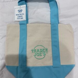 Trader Joe's Mini Pastel Canvas Tote Bag